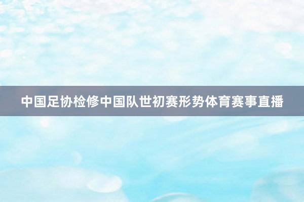 中国足协检修中国队世初赛形势体育赛事直播