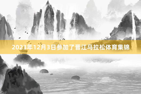 2023年12月3日参加了晋江马拉松体育集锦