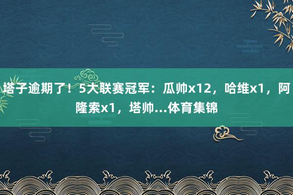 塔子逾期了！5大联赛冠军：瓜帅x12，哈维x1，阿隆索x1，塔帅...体育集锦