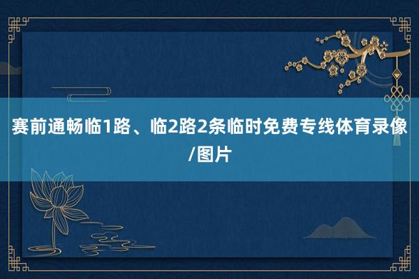 赛前通畅临1路、临2路2条临时免费专线体育录像/图片