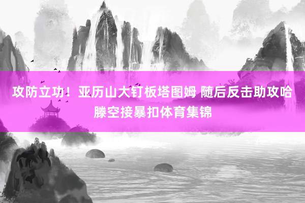 攻防立功！亚历山大钉板塔图姆 随后反击助攻哈滕空接暴扣体育集锦