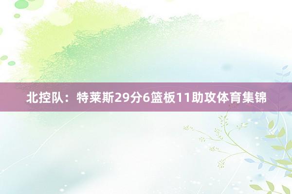 北控队：特莱斯29分6篮板11助攻体育集锦